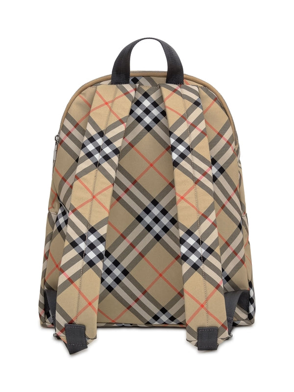 Ekd Check Pattern Pocket Backpack