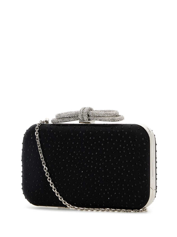 Crystal Bow Chain Clutch Bag