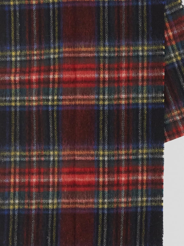 Tartan Check Wool Cashmere Scarf