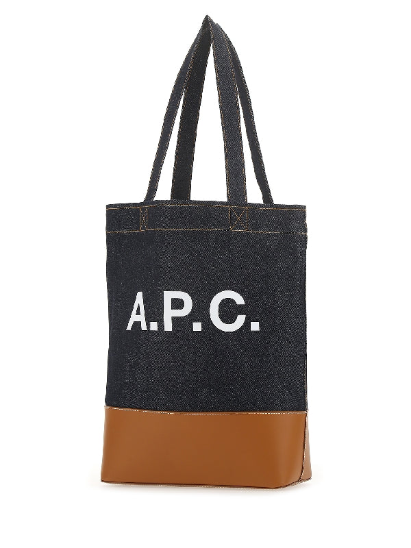 Axelle Axel Logo Denim Shopper Bag