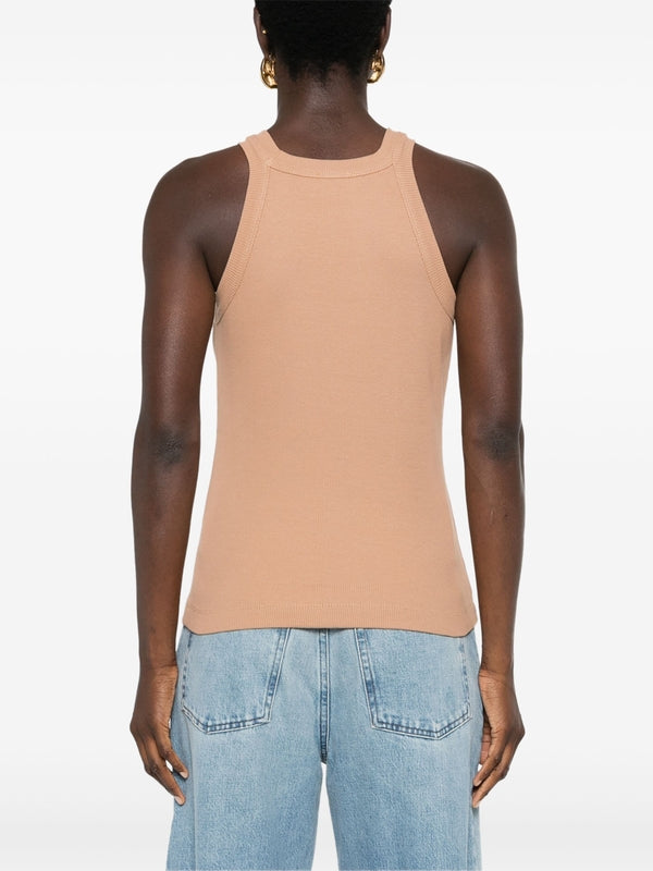 Rib Cotton Racer Tank Top