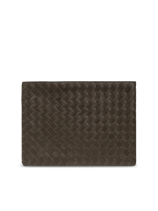 Intrecciato Leather Clutch Bag