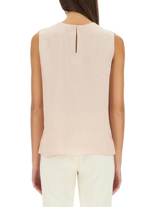 シルク ノースリーブ トップス