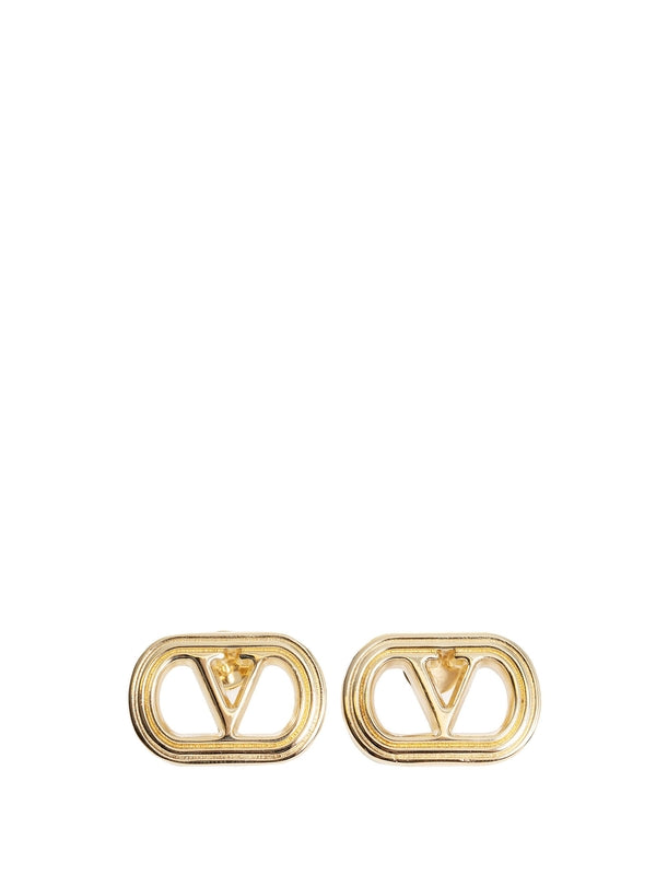 V Logo Decorative Earrings