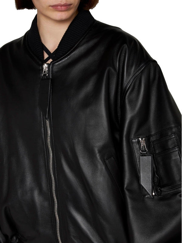 Anja Lambskin Bomber Jacket