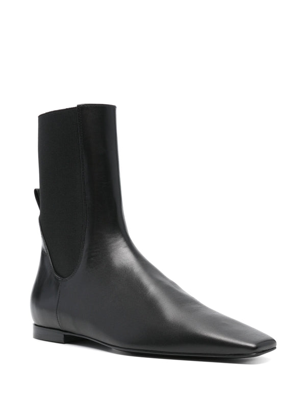 Black Leather Chelsea Boots