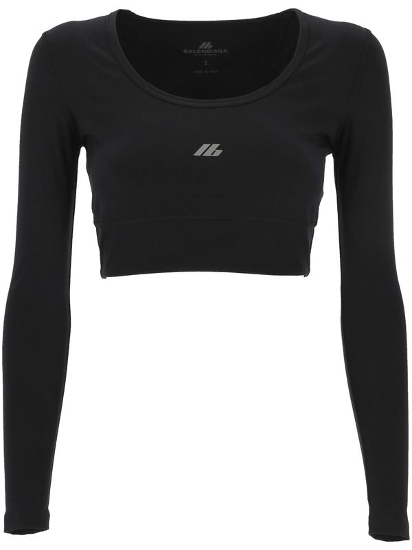 Activewear Crop Long Sleeve Top