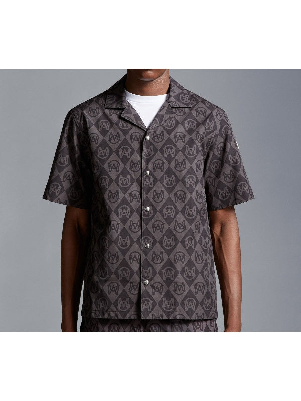 Allover Logo Printed Short Sleeve Shirt