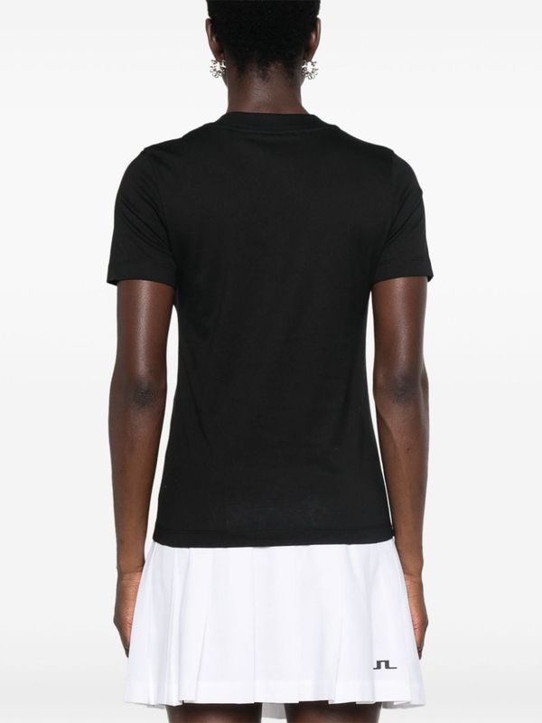 水钻徽标棉质短裤
袖 T 恤