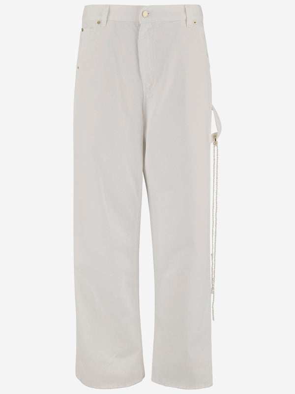 Lisa Shearling Chain Carpenter Denim Pants