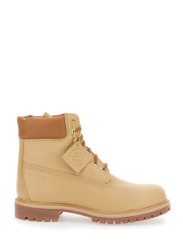 Timberland Beige Lace-Up Boots
