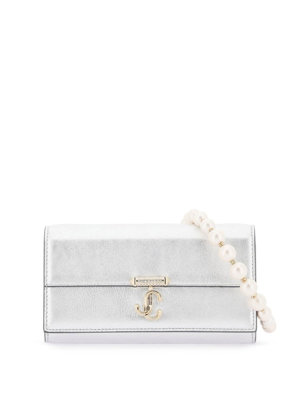 Avenue Metallic Leather Clutch Bag