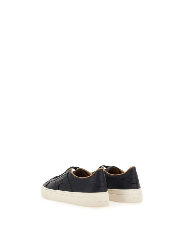 Santoni Navy Low Top Sneakers