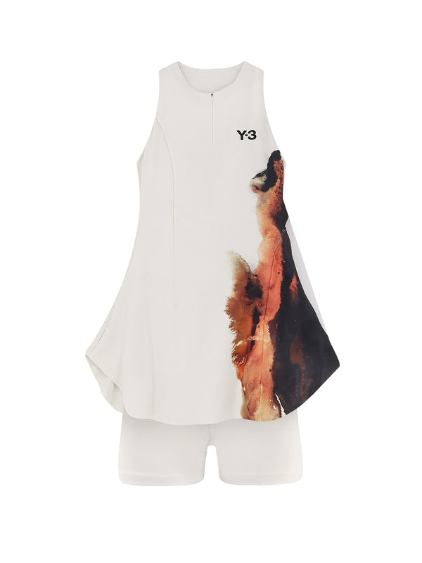 Y-3 White Mini Dress