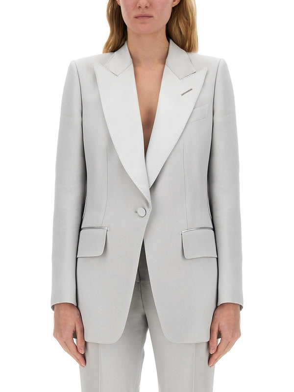 SINGLE-BREASTED TUXEDO JACKET "BIANCA" Jackets