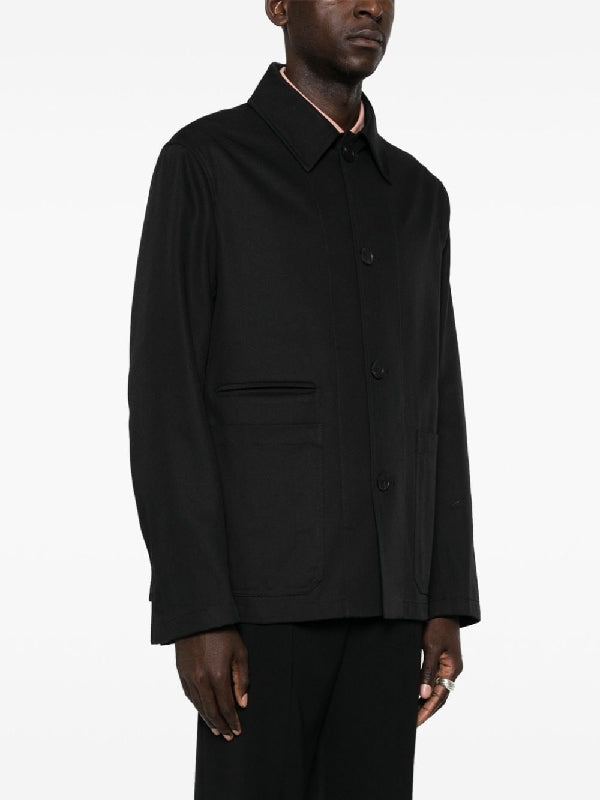 Black Cotton Blend Jacket