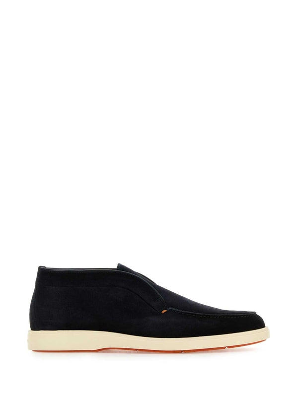 Santoni Navy Desert Boots