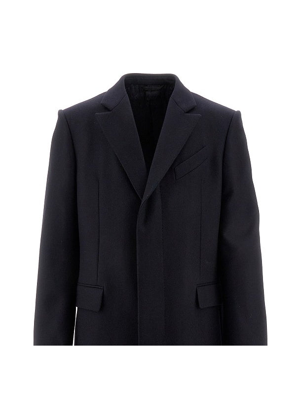 单排扣羊毛大衣