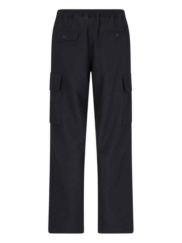 Black Cargo Pocket Banding Pants