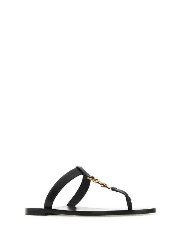 Cassandra Smooth Leather Flip Flops