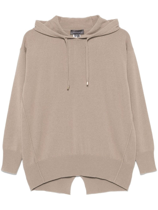 Wool Blend Knit Hoodie