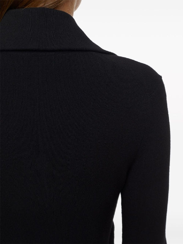 Turtle Neck Zipper Cardigan