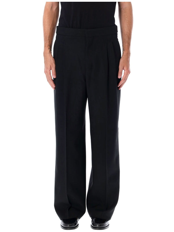 Double Pleats Virgin Wool Pants