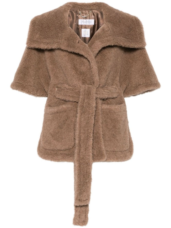 Brown Alpaca Cashmere Fur Jacket