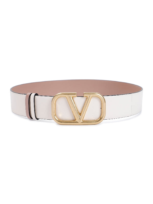 V Logo Buckle Reversible Belt