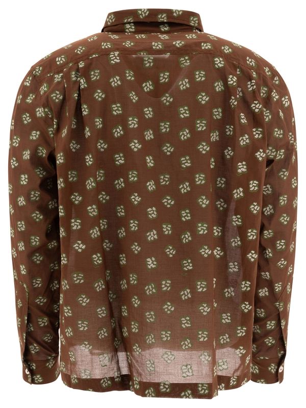 Pattern Print Cotton Shirt