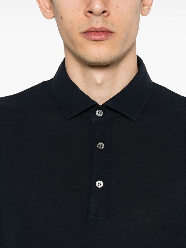 Logo Detail Cotton Polo Shirt