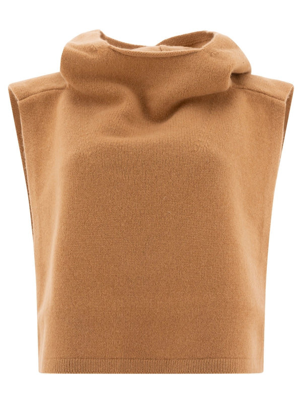 Wool Cashmere Hooded Knit Vest