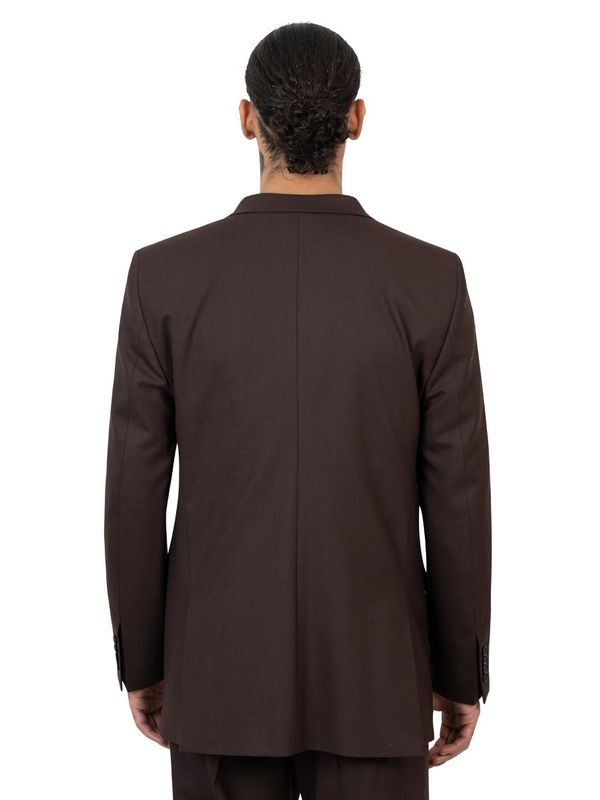 Double-Breasted Brown Tailored Jacket