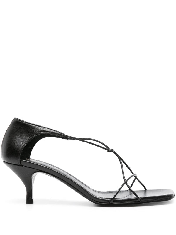 The Leather Note Square-Toe Sandals