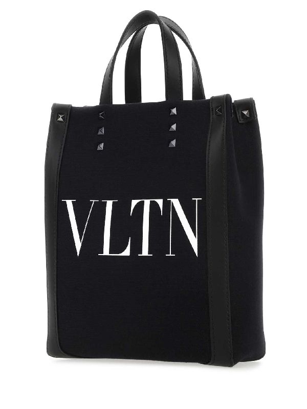 Vltm Logo Printed Canvas Mini Tote Bag