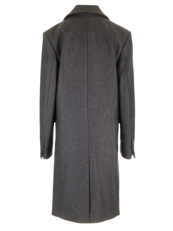 Wool Blend Double Breasted Coat