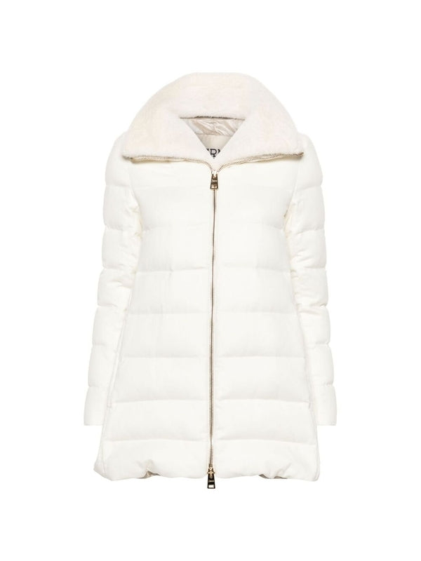 Shearling Collar Quilted Down Jacket
