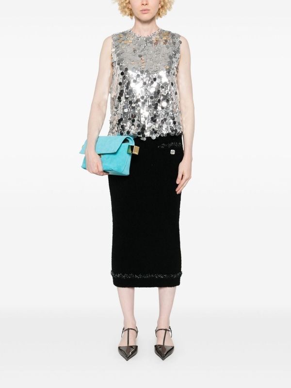 Sequin Embellished Sleeveless