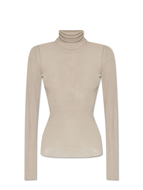 Sheer High-Neck Knit