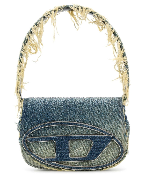 1dr Denim Crystal Shoulder Bag