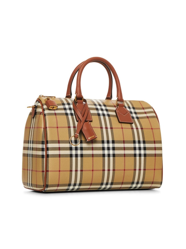 Check Pattern Boston Bag