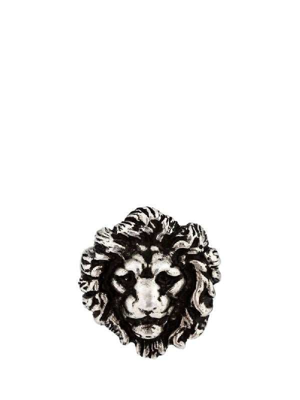 Silver Tone Lion Ring