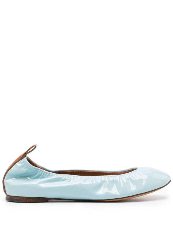 Blue Calfskin Ballerina Shoes