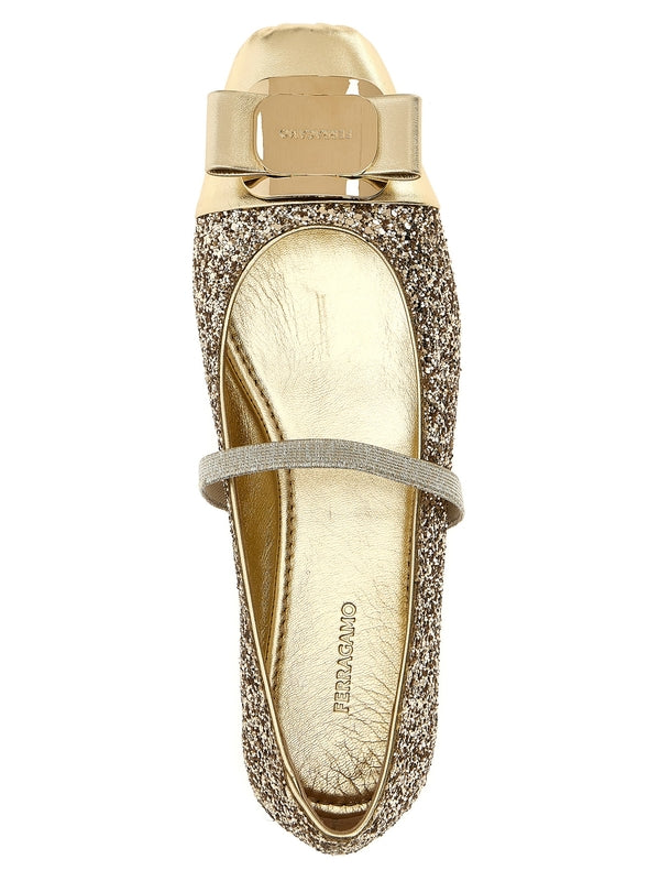 蝴蝶结细节平底鞋