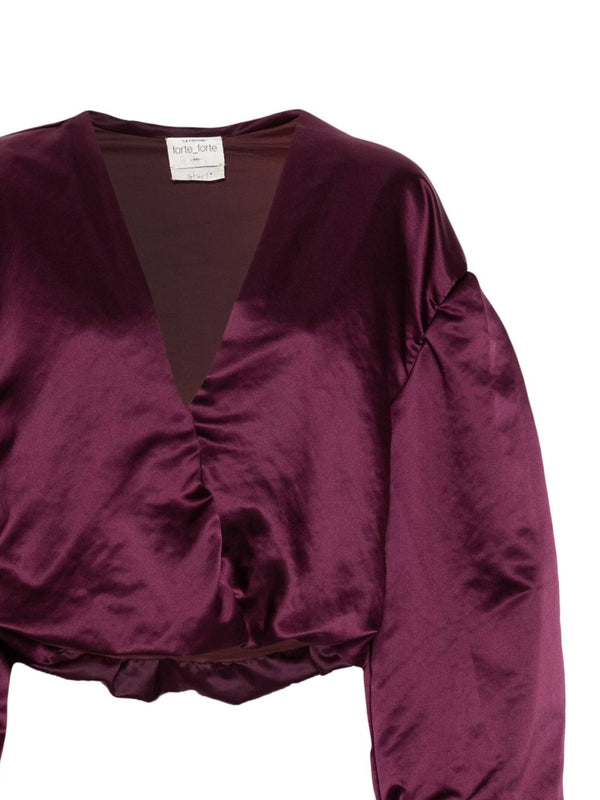 V-Neck Satin Blouse