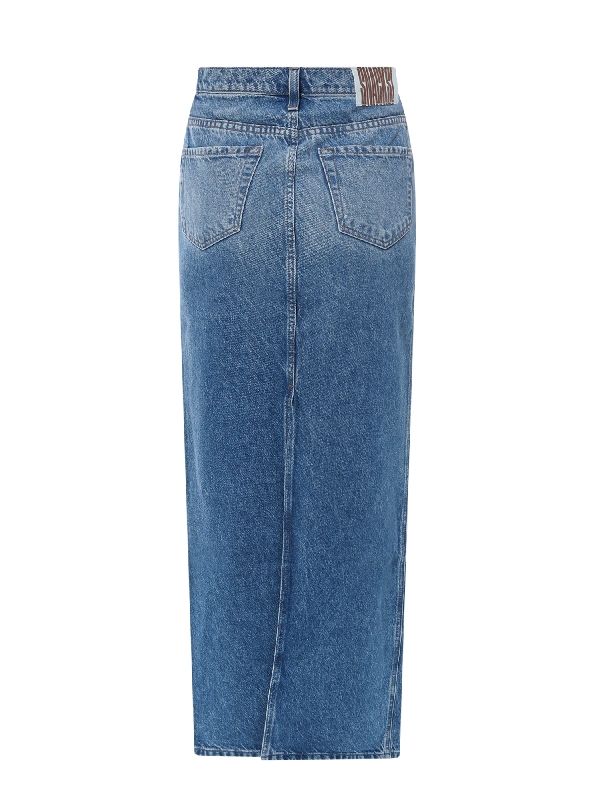 Maxi Cotton Denim Skirt