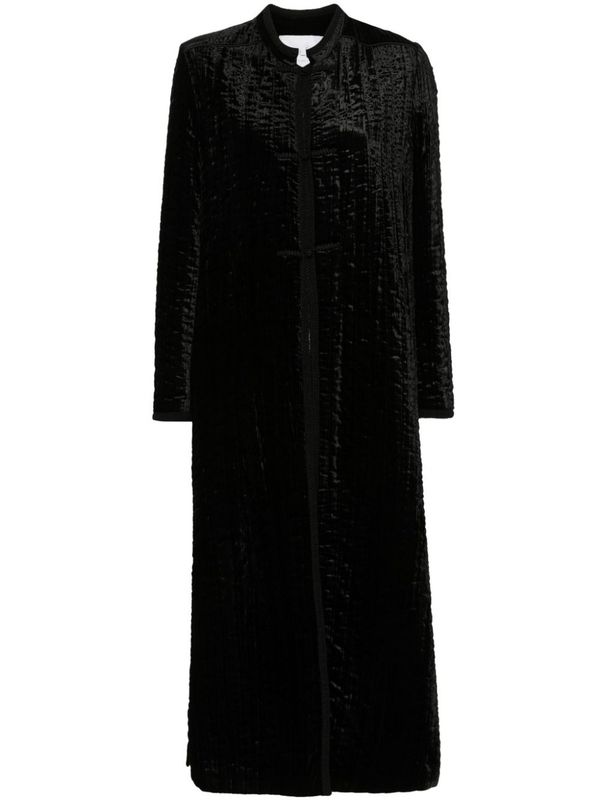 Black Quilted Long Coat