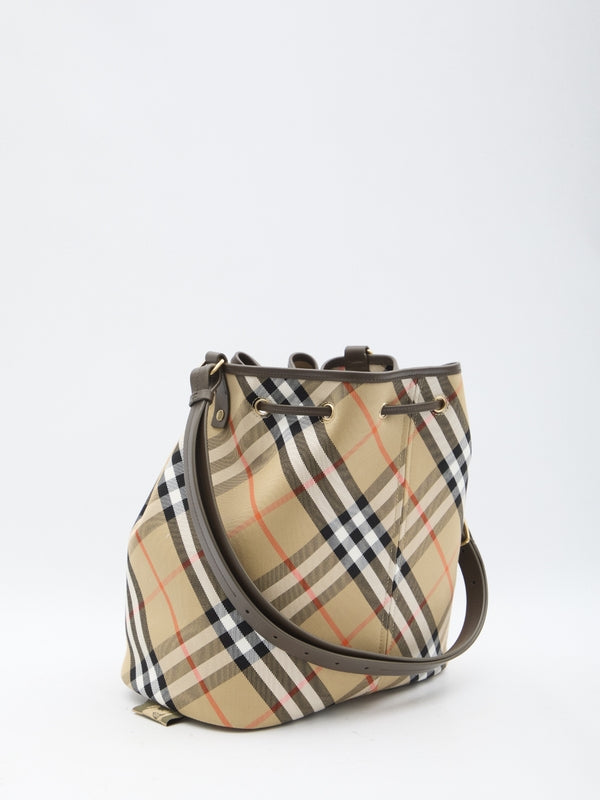 Vintage Check Cotton Bucket Bag - Jente