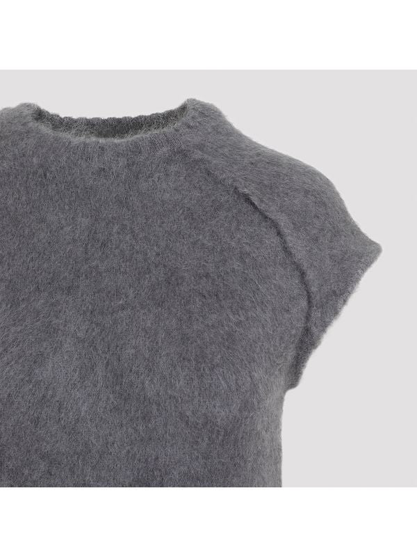 Wool Blend Knit Long Dress