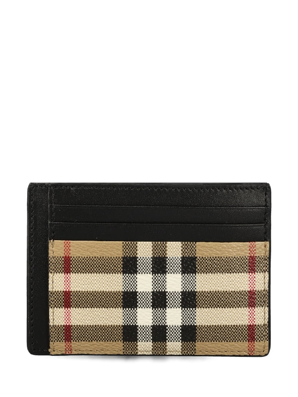 Vintage Check Money Clip Card Case